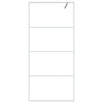 Walk-in Shower Wall White 90x195 cm Clear ESG Glass 152141