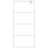 Walk-in Shower Wall White 90x195 cm Clear ESG Glass 152141