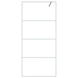 Walk-in Shower Wall White 90x195 cm Clear ESG Glass 152141