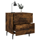 Bedside Cabinets 2 pcs Smoked Oak 40x35x47.5 cm Engineered Wood 827351