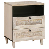 Bedside Cabinet Beige 50 x 33 x 62 cm Solid Acacia wood 4018126