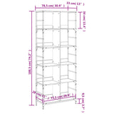 Bookshelf Sonoma Oak 78.5x33x188.5 cm Engineered Wood 835260