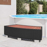 Spa Step Poly Rattan 92x45x25 cm Black 42700