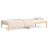 Day Bed Natural Wood Solid pine wood 90x200 cm Day Bed 820412