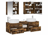 Bathroom Furniture Set 5 pcs Smoked Oak 3407075