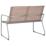 4 Piece Garden Lounge Set Fabric & Steel Taupe 44354