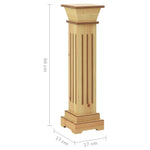 ZNTS Classic Square Pillar Plant Stand Light Wood 17x17x66 cm MDF 323968