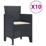Garden Dining Set 11 pcs Anthracite Polypropylene 3378596