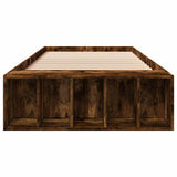 Bed Frame with Storage Smoked Oak 80 x 200 cm Engineered Wood 3429559