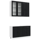 Kitchen Unit KALMAR 4 pcs Black Engineered Wood 3438306