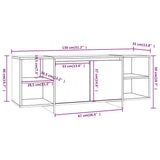 TV Cabinet Brown Oak 130x35x50 cm Engineered Wood 813055