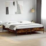 Bed Frame without Mattress Smoked Oak 200x200 cm 3279779