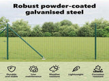 Ground Spike Fence Post 13 pcs Green Powder-Coated Steel 42004245