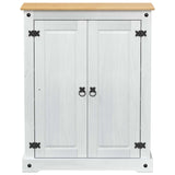 Shoe Cabinet with Door White 86 x 38.5 x 108 cm Solid Pine Wood 42024951