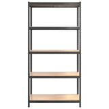 5-Layer Heavy-duty Shelves 3 pcs Grey Steel&Engineered Wood 3154208