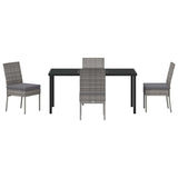 Garden Dining Set 5 pcs Grey Powder-Coated Steel 3379229