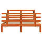 Bed Frame with Headboard without Mattress Wax Brown 120x190 cm Small Double 3306124