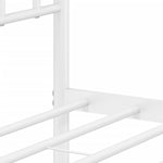 Metal Bed Frame without Mattress with Footboard White 120x190cm 374403