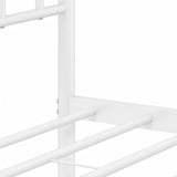 Metal Bed Frame without Mattress with Headboard White 135x190cm 374387