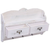 Wall Mounted Coat Rack White 50x10x34 cm Wood 284239