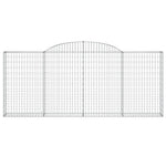 Arched Gabion Baskets 10 pcs 300x30x120/140 cm Galvanised Iron 3146547