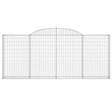 Arched Gabion Baskets 10 pcs 300x30x120/140 cm Galvanised Iron 3146547