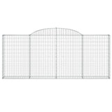 Arched Gabion Baskets 10 pcs 300x30x120/140 cm Galvanised Iron 3146547