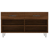 Shoe Bench Brown Oak 102x35x55 cm Engineered Wood 829739