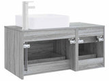 Bathroom Furniture Set 2 pcs Grey Sonoma Engineered Wood 3403981
