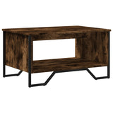 Coffee Table Smoked Oak 75x51x40 cm Engineered Wood 848486