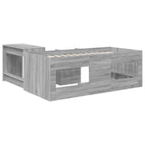 Kids'High Bed Frame with Desk 2 pcs Grey Sonoma 3423459