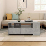 Coffee Table Concrete Grey 102x55x42 cm Engineered Wood 810921