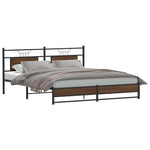 Bed Frame without Mattress Brown Oak 160x200 cm Engineered Wood 4107019