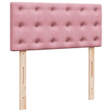 Box Spring Bed with Mattress Pink 80x200 cm Velvet 3286179