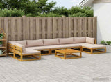 Sofa Set 8 pcs Natural Solid Acacia Wood 3417244