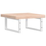 Basin Shelf Wall Mounted Steel and Solid Wood Oak 3302388