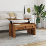 ZNTS Coffee Table Old Wood 80x50.5x41.5 cm Engineered Wood 856930