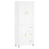Highboard White 69.5x34x180 cm Engineered Wood 3199793