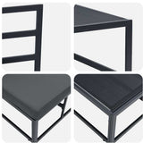 Outdoor Furniture 2 Piece Black and Anthracite Metal 42008026