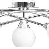 Ceiling Lamp with Ceramic Shades for 5 E14 Bulbs White Bowl 289237