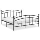 Bed Frame with Headboard without Mattress Black 160x200 cm Metal 324979