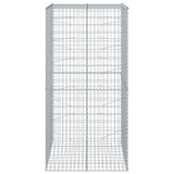 Gabion Basket with Cover 100x100x200 cm Galvanised Iron 3295225