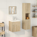 4 Piece Bathroom Furniture Set Sonoma Oak Engineered Wood 3325023