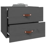 ZNTS Wall-mounted Bedside Cabinet Grey 50x36x40 cm 820980