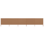 ZNTS 5-panel Wind Screen Fabric 600x160 cm Taupe 47169