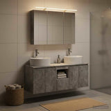 Bathroom Cabinet Set 4 pcs Concrete Grey Engineered Wood 3406458