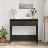 Console Table Black Oak 89x41x76.5 cm Engineered Wood 862081
