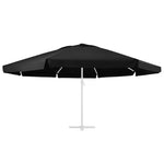 ZNTS Replacement Fabric for Outdoor Parasol Black 600 cm 312552