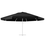 ZNTS Replacement Fabric for Outdoor Parasol Black 600 cm 312552