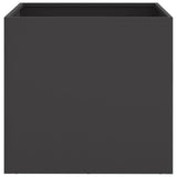 Planters 2 pcs Black 49x47x46 cm Steel 841560